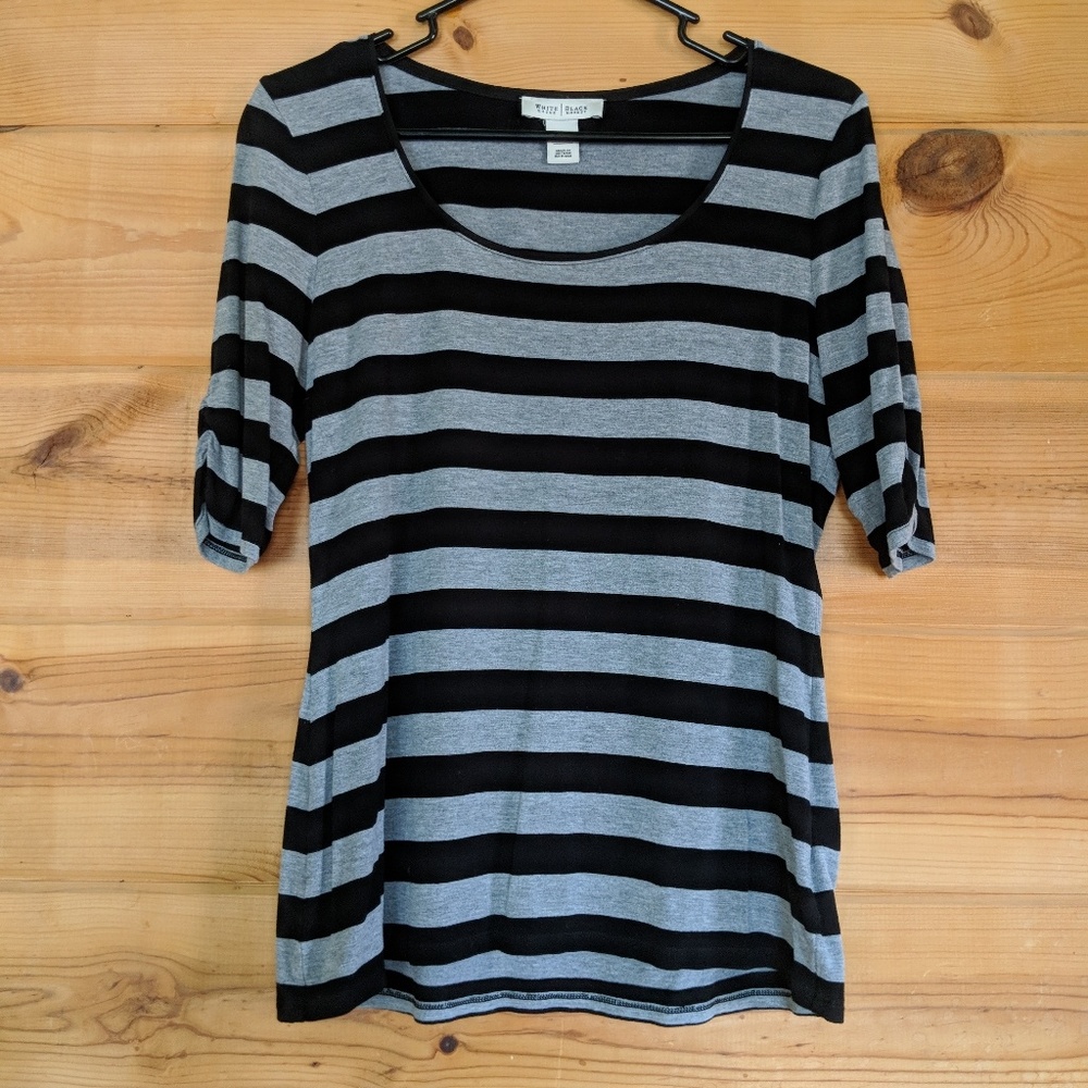 Striped Quarter Sleeve Shirt